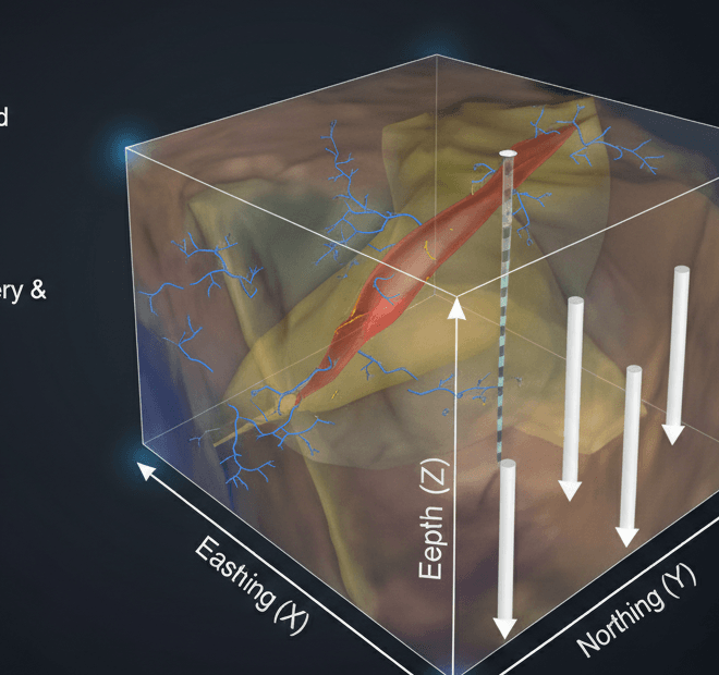 3D drill-target simulation