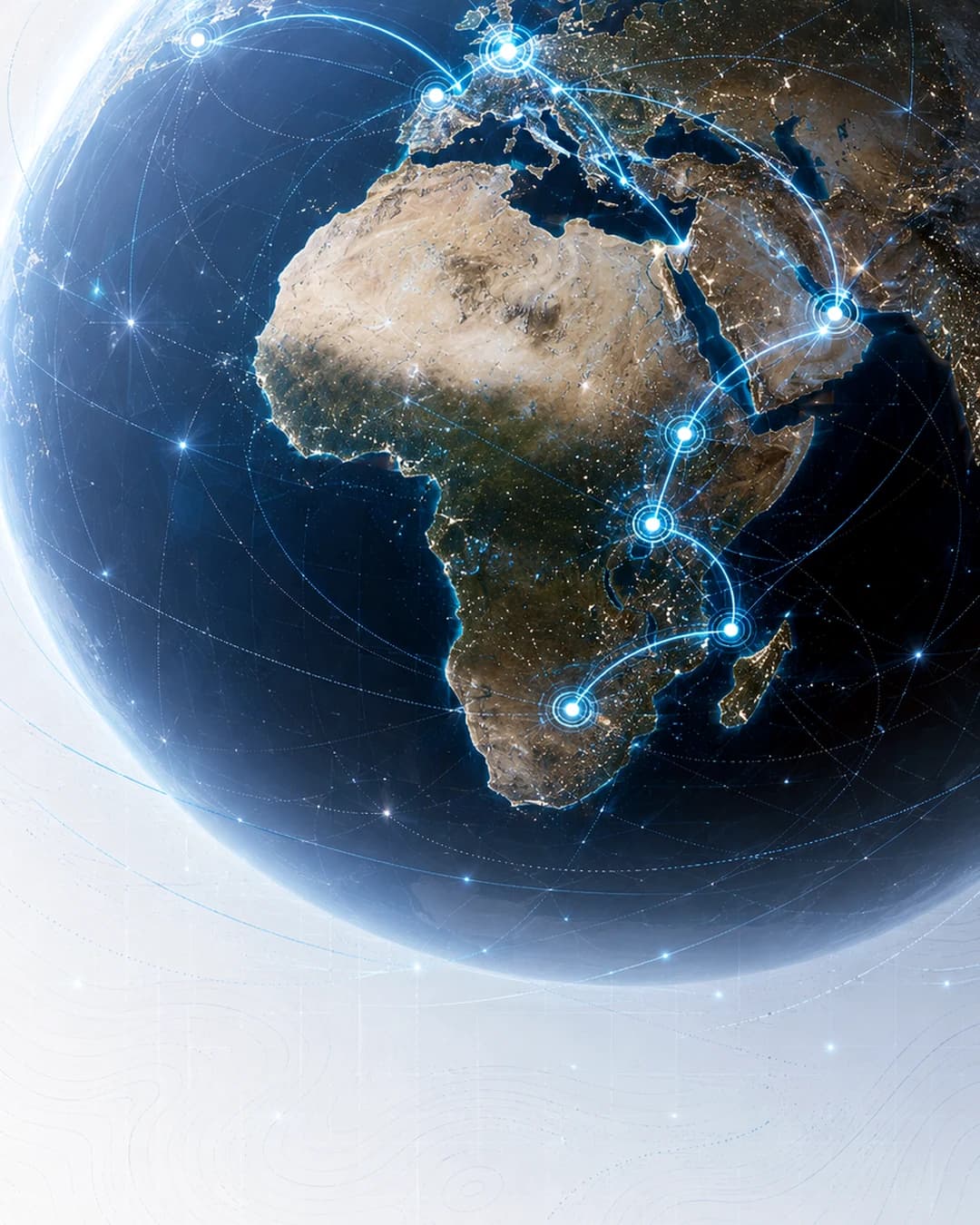 Satellite intelligence visual focused on Africa and mineral exploration coordination